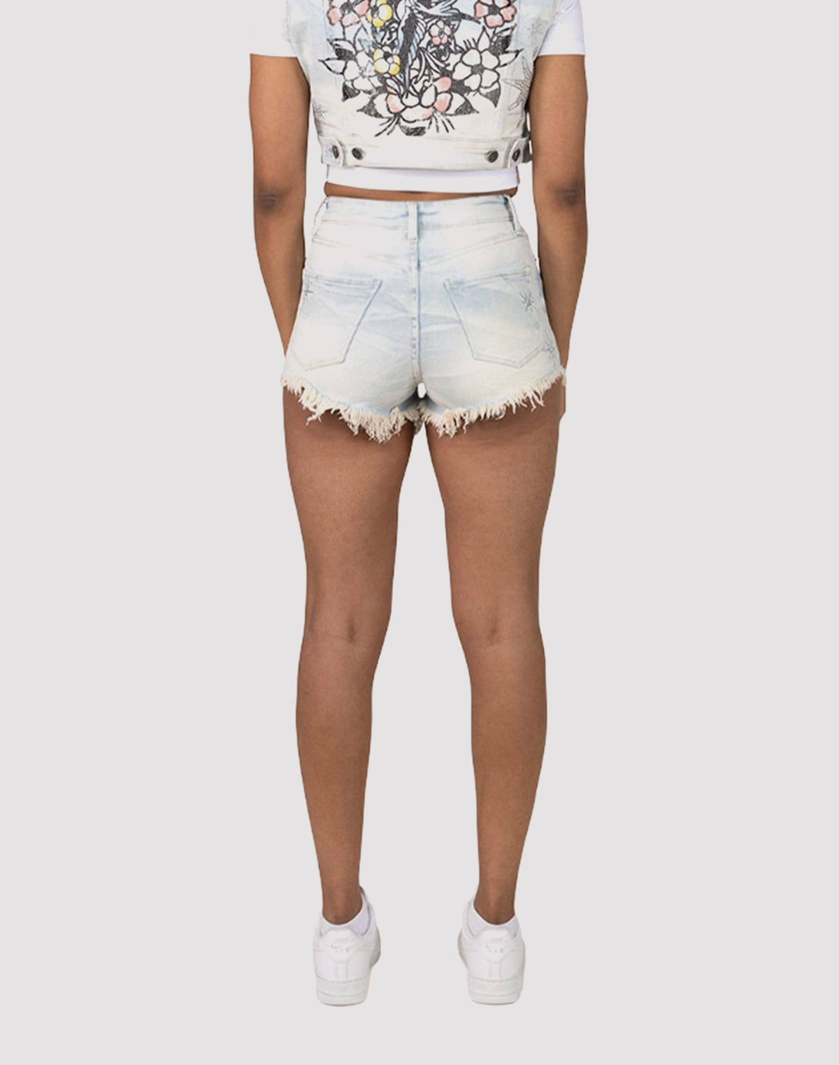Smoke Rise Bird Denim Shorts