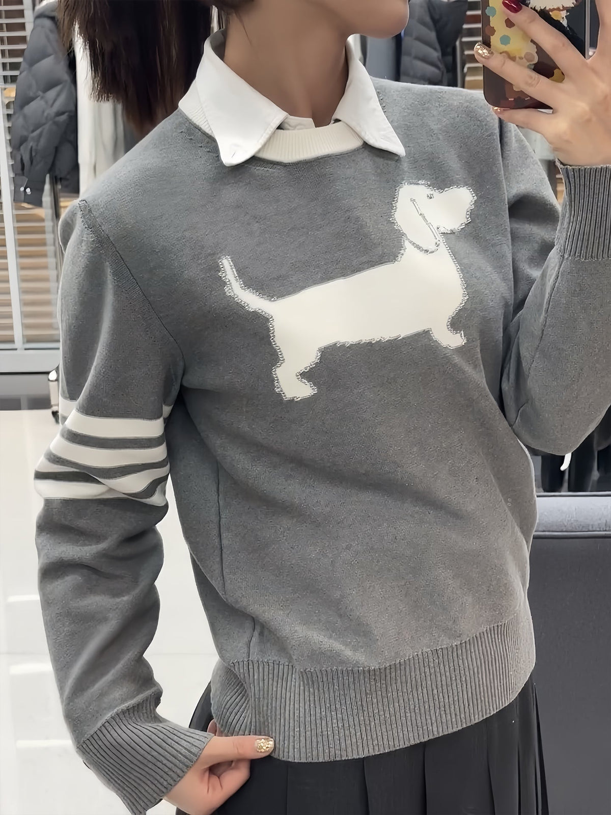 Thom Browne Puppy Crew Neck Sweater