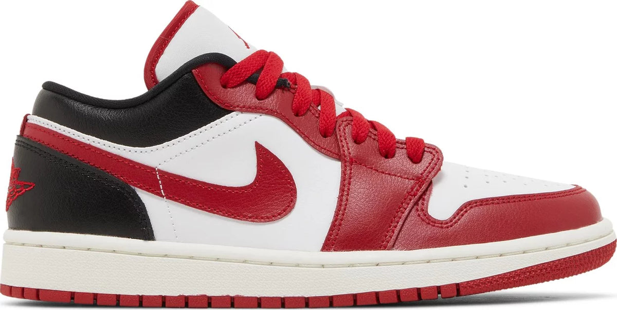 Nike Womens Air Jordan 1 Low Sneakers - 'White Gym Red'
