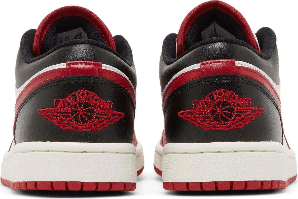 Nike Womens Air Jordan 1 Low Sneakers - 'White Gym Red'