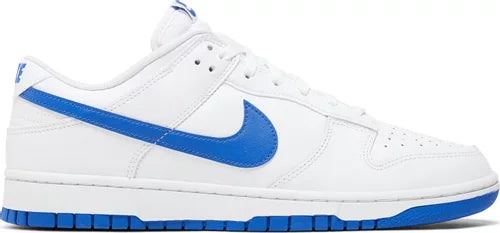 Nike Mens Dunk Low Sneakers - 'White Hyper Royal'
