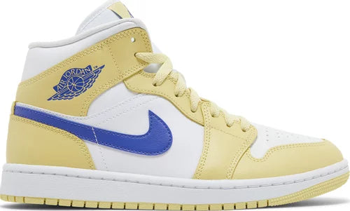 Nike Womens Air Jordan 1 Mid Sneakers - 'Lemon Wash'