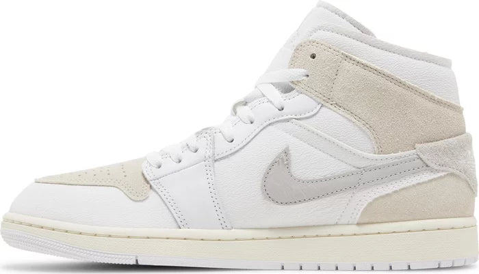 Nike Mens Air Jordan 1 Mid SE Craft Sneakers - 'Inside Out - White Sail'
