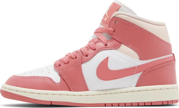 Nike Womens Air Jordan 1 Mid Sneakers - 'Strawberries and Cream'