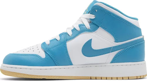 Nike Grade School Womens Air Jordan 1 Mid Sneakers - 'Aquatone'