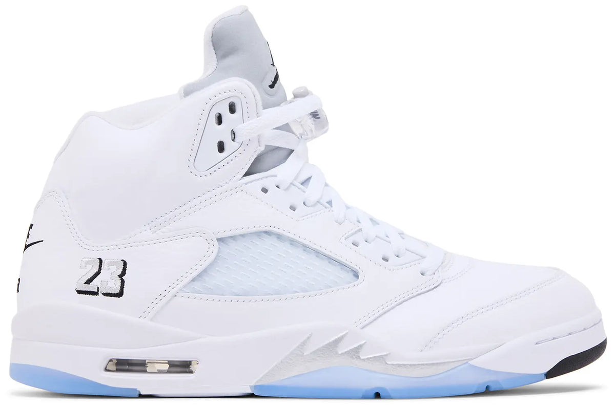 Nike Mens Air Jordan 5 Retro 'White Metallic' 2026