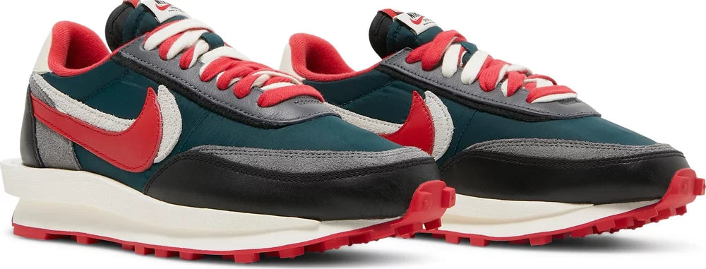 Nike Mens Sacai x Undercover x LDWaffle Sneakers - 'Midnight Spruce University Red'