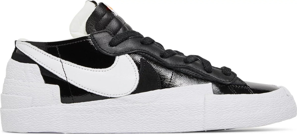 Nike Mens Sacai x Blazer Low Sneakers - 'Black Patent'