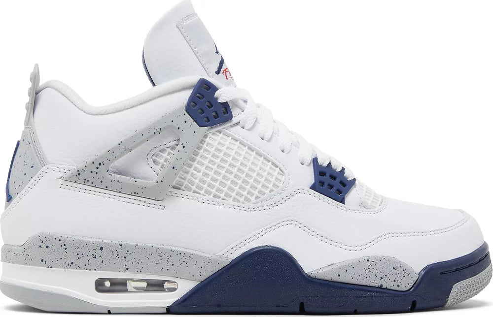 Nike Mens Air Jordan 4 Retro Sneakers - 'Midnight Navy'