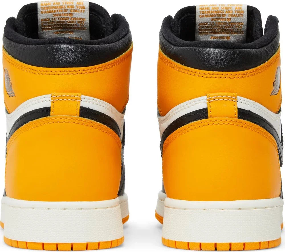 Nike Grade School Womens Air Jordan 1 Retro High OG Sneakers - 'Yellow Toe'