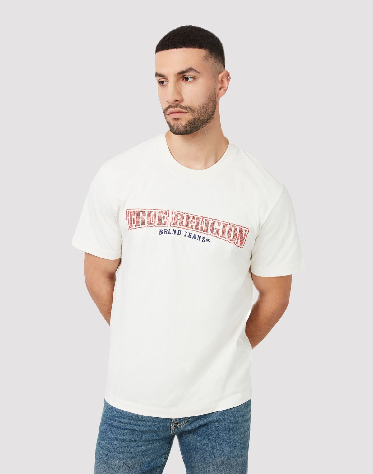 True Religion Multi Graphic White Tee