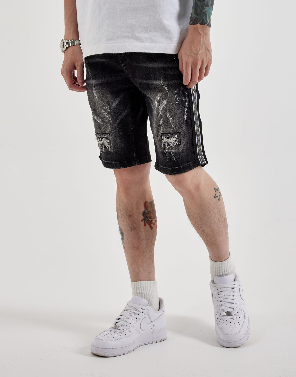 Kilogram Rhinestone Denim Shorts