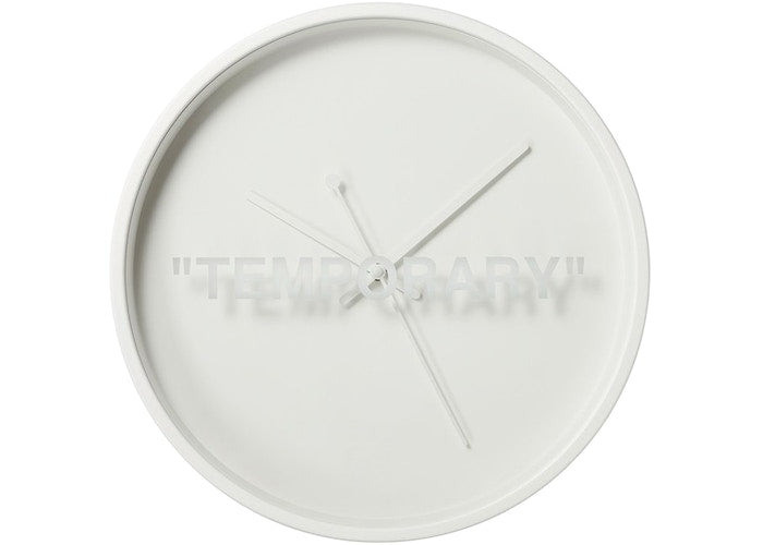 Virgil Abloh x IKEA MARKERAD ”TEMPORARY” Wall Clock White