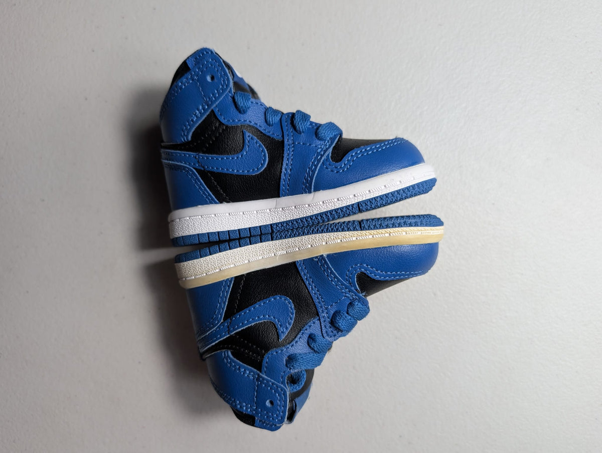 EX-DISPLAY - Nike Toddlers Air Jordan 1 Retro High OG Sneakers - 'Dark Marina Blue'