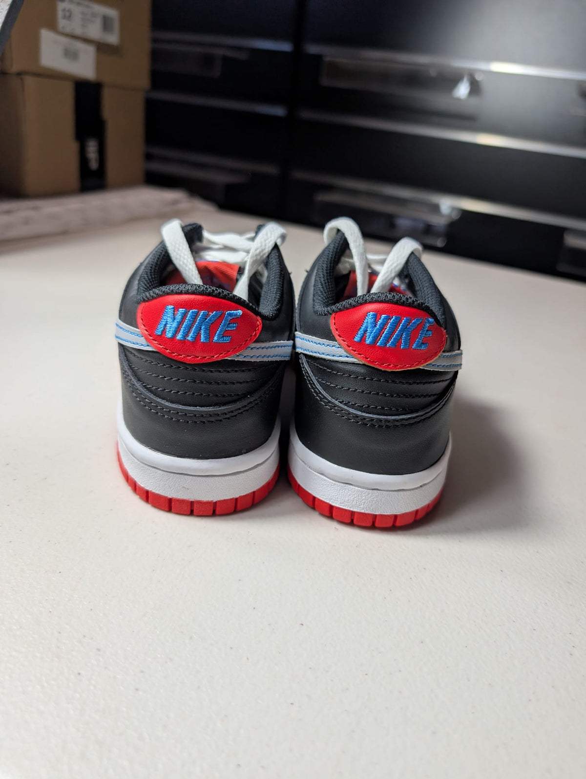 EX-DISPLAY - Nike Grade School Womens Dunk Low Sneakers - 'Spider-Man'
