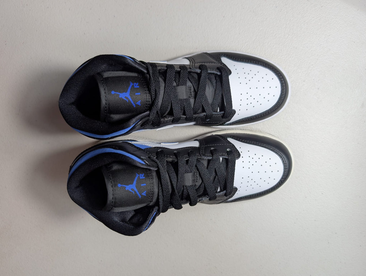 EX-DISPLAY - Nike Grade School Womens Air Jordan 1 Mid Sneakers - 'Racer Blue'