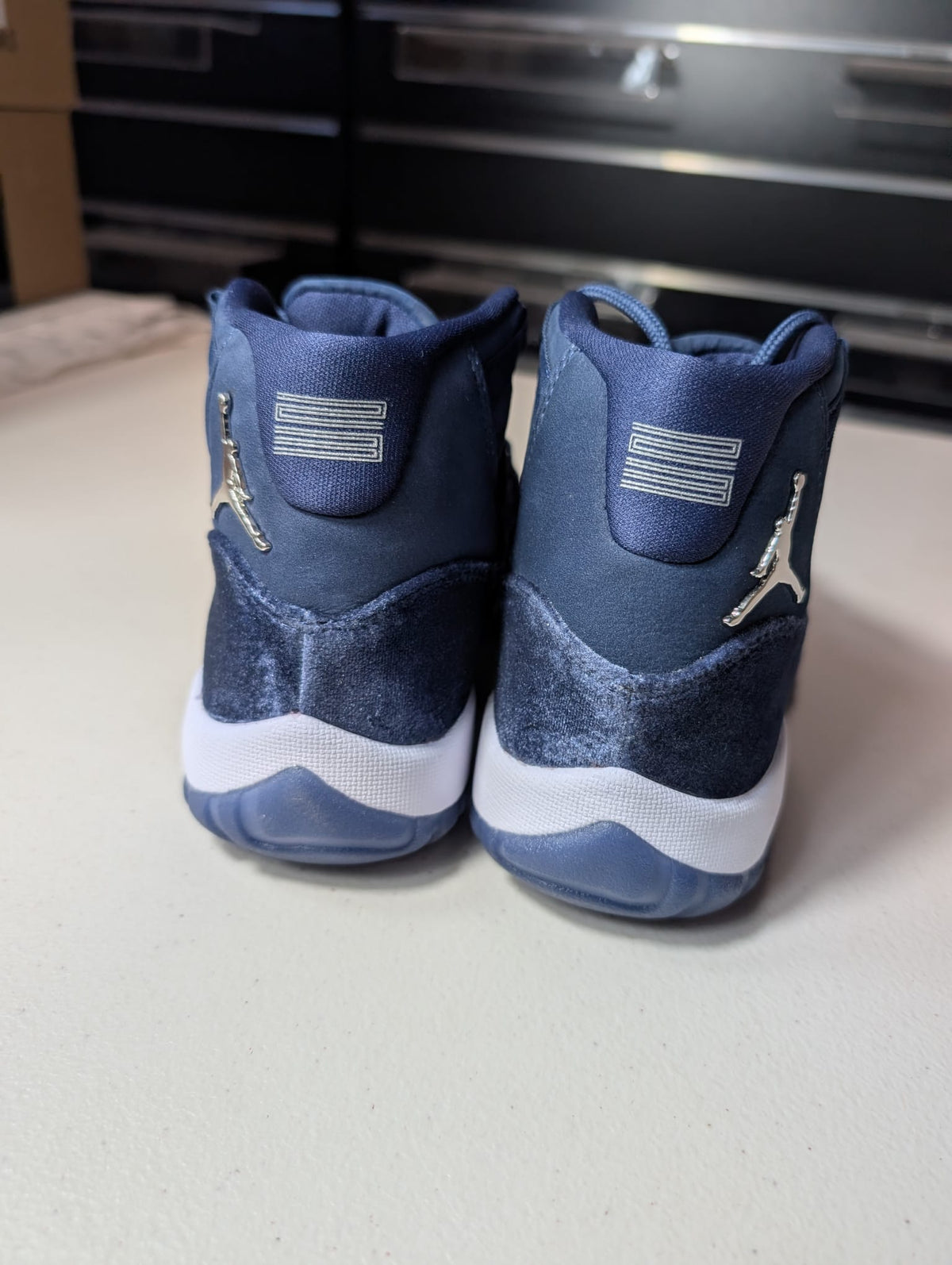 EX-DISPLAY - Nike Womens Air Jordan 11 Retro Sneakers - 'Midnight Navy Velvet'