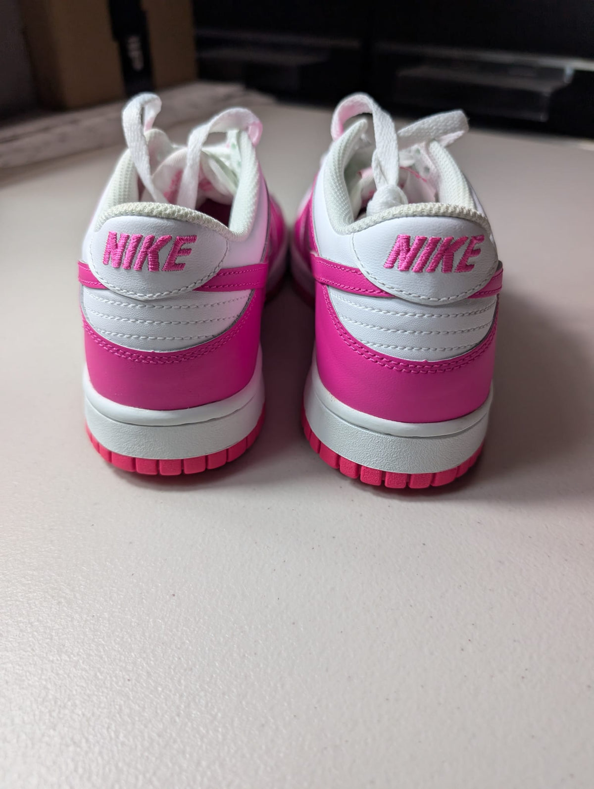 EX-DISPLAY - Nike Grade School Womens Dunk Low Sneakers - 'Laser Fuchsia'