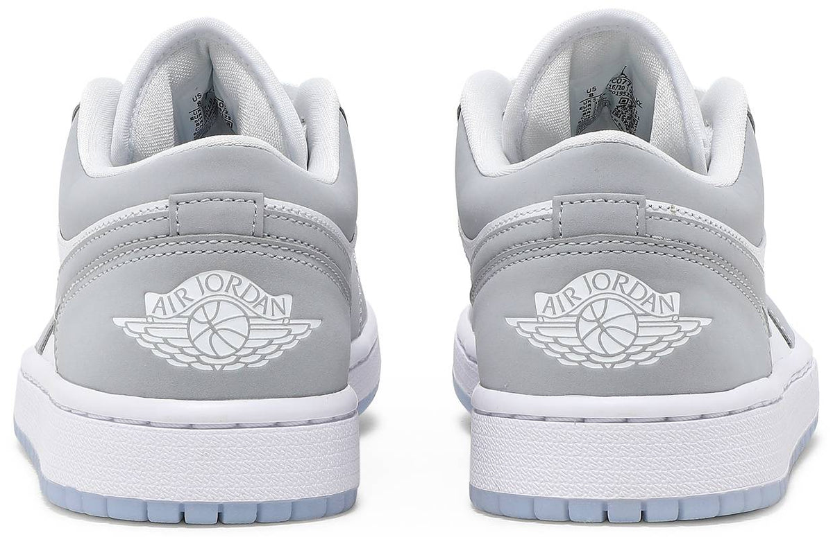 Nike Womens Air Jordan 1 Low Sneakers - 'White Wolf Grey'