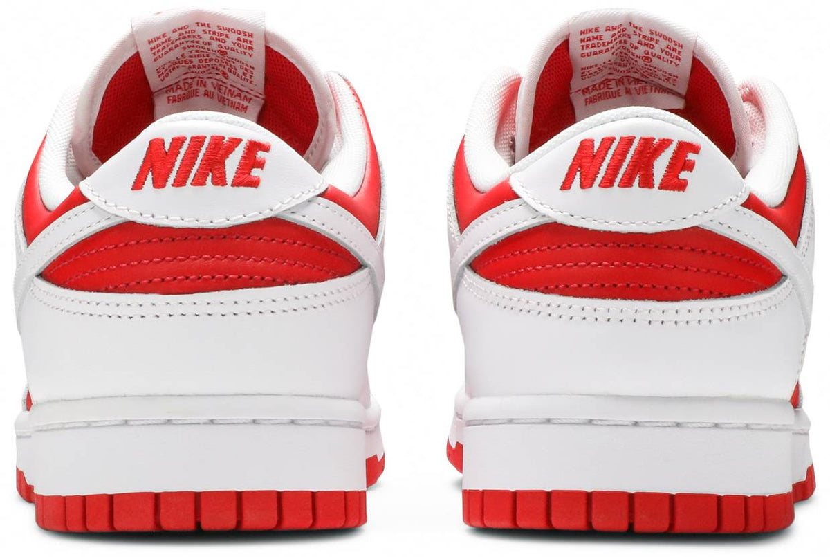 Nike Mens Dunk Low Sneakers - 'White University Red'