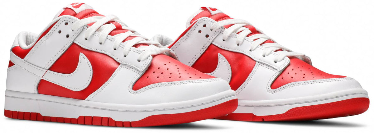Nike Mens Dunk Low Sneakers - 'White University Red'