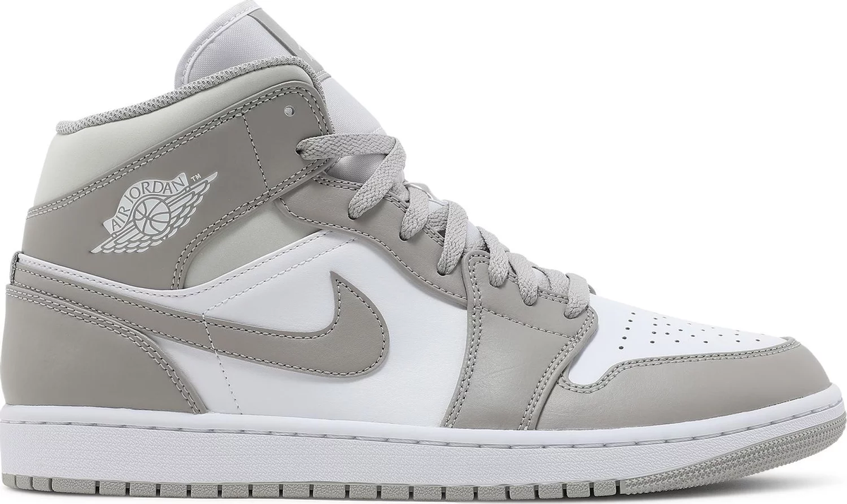 Nike Mens Air Jordan 1 Mid Sneakers - 'College Grey'