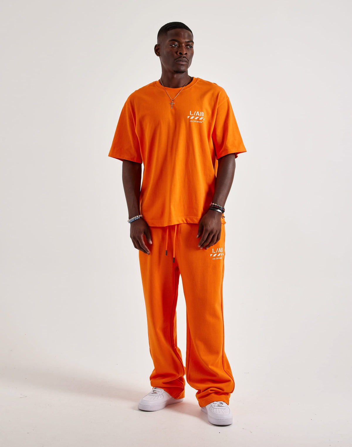 Off-White L/AB Diagonal Tee