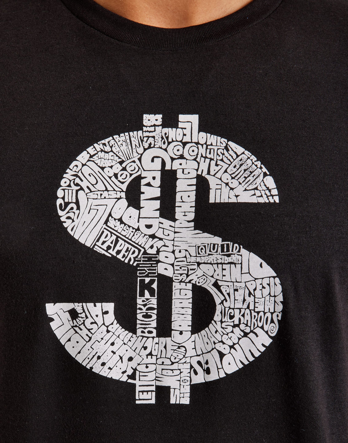 LA Pop Art Word Art Dollar Sign Tee