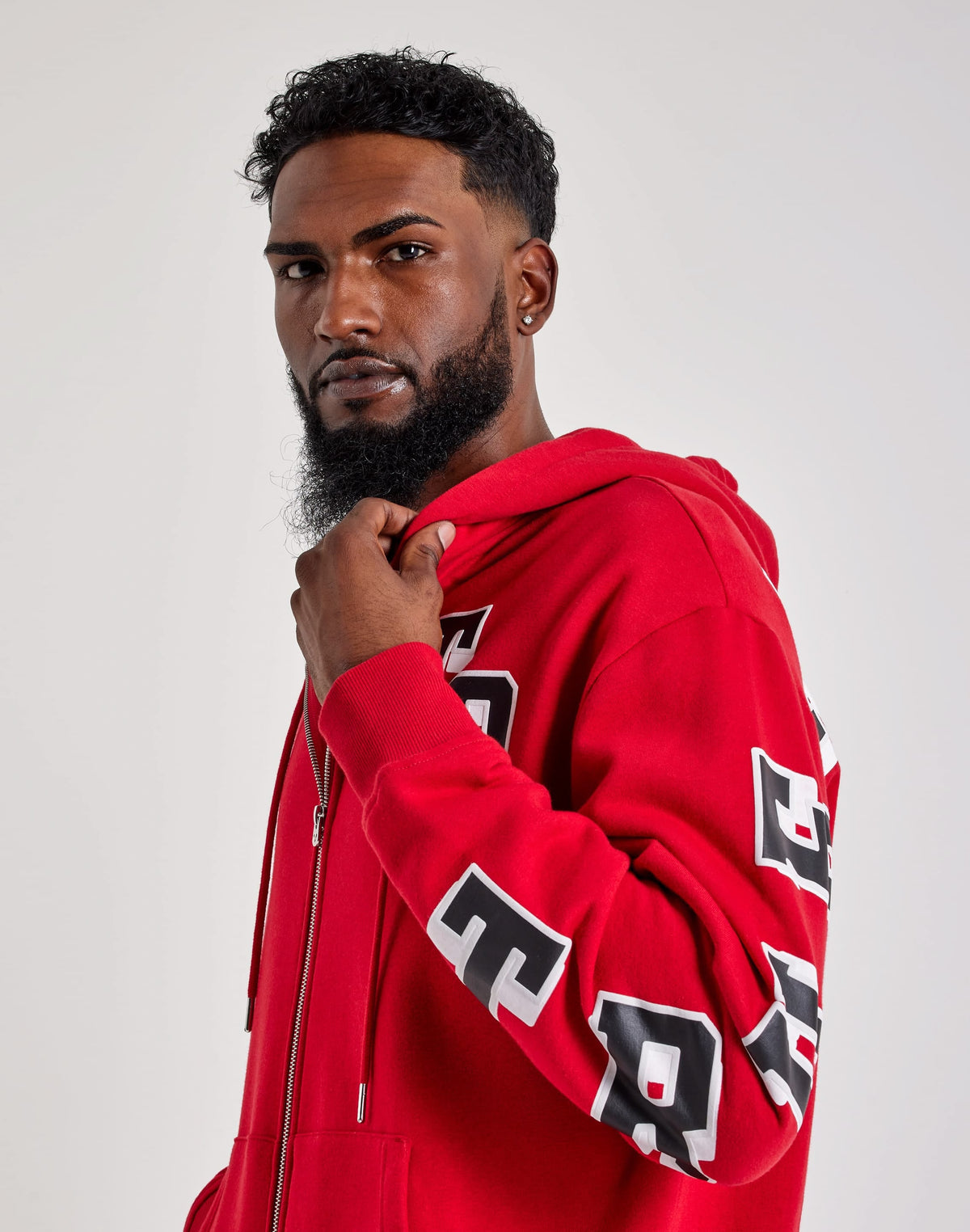 True Religion Buddha Logo Full-Zip Fleece Hoodie