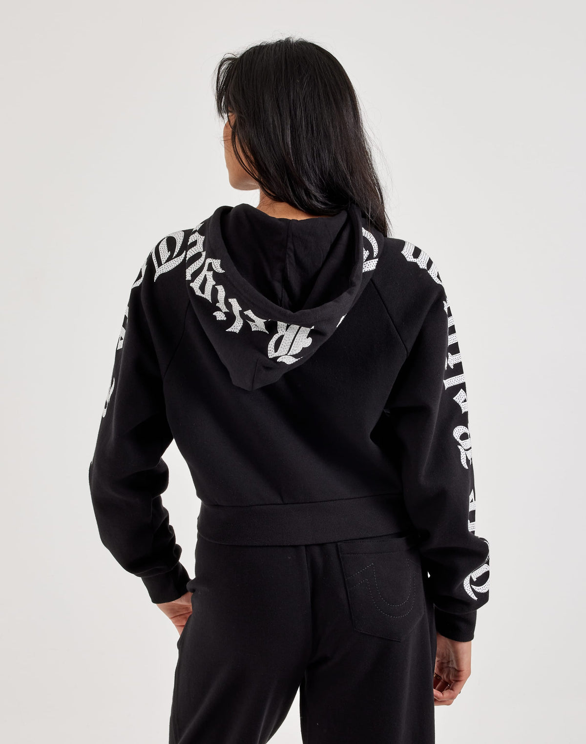 True Religion Crystal Full-Zip Fleece Hoodie