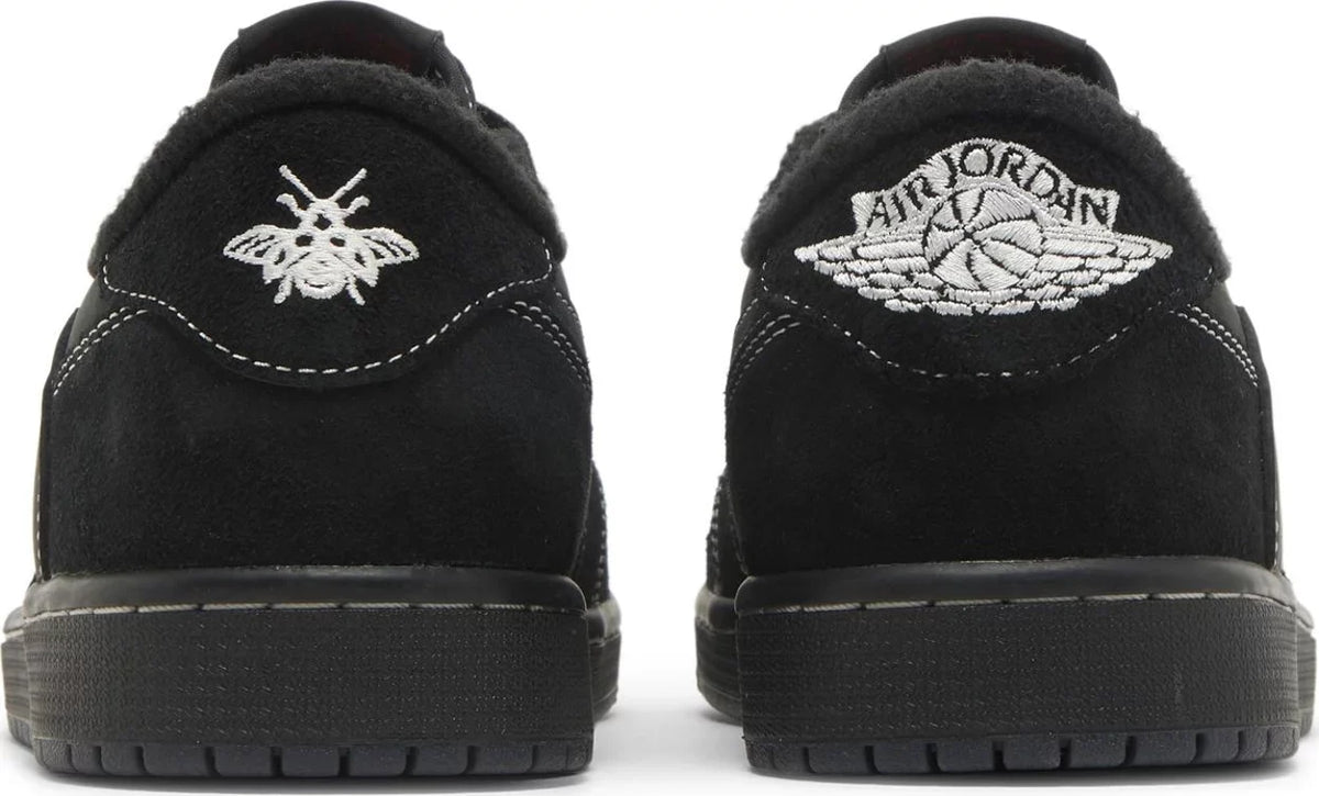 Nike Mens Travis Scott x Air Jordan 1 Low OG SP Sneakers - 'Black Phantom'