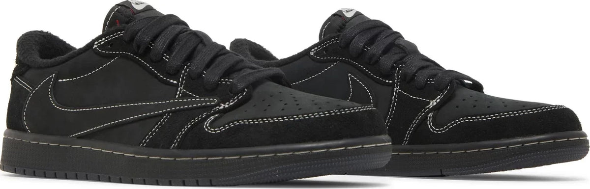 Nike Mens Travis Scott x Air Jordan 1 Low OG SP Sneakers - 'Black Phantom'