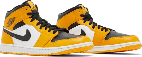 Nike Mens Air Jordan 1 Mid Sneakers - 'Reverse Yellow Toe'