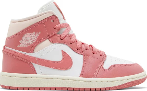 Nike Womens Air Jordan 1 Mid Sneakers - 'Strawberries and Cream'