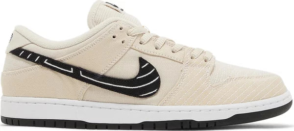 Nike Mens Albino & Preto x Dunk Low SB Sneakers - 'Jiu-Jitsu'
