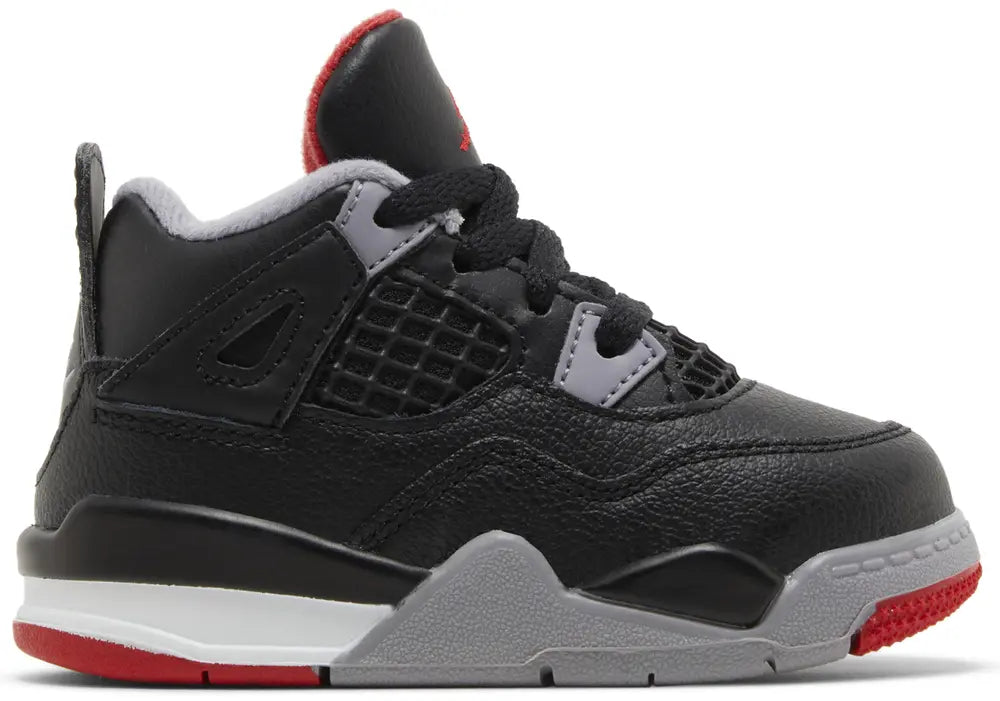Nike Toddlers Air Jordan 4 Retro Sneakers - 'Bred Reimagined'