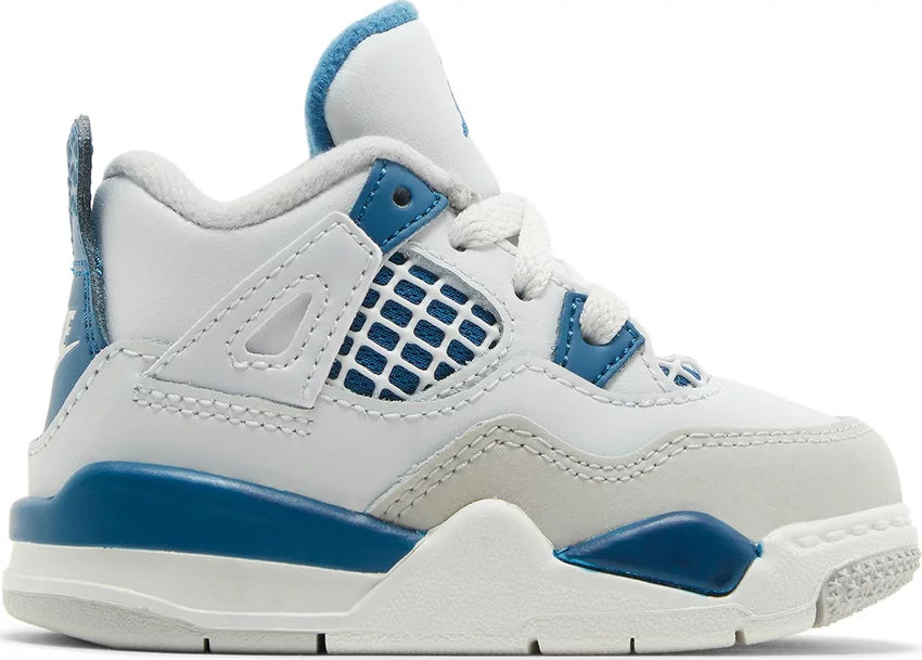 Nike Toddlers Air Jordan 4 Retro Sneakers - 'Military Blue' 2024