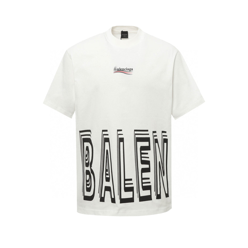 Balenciaga Split Wordmark T-Shirt in White