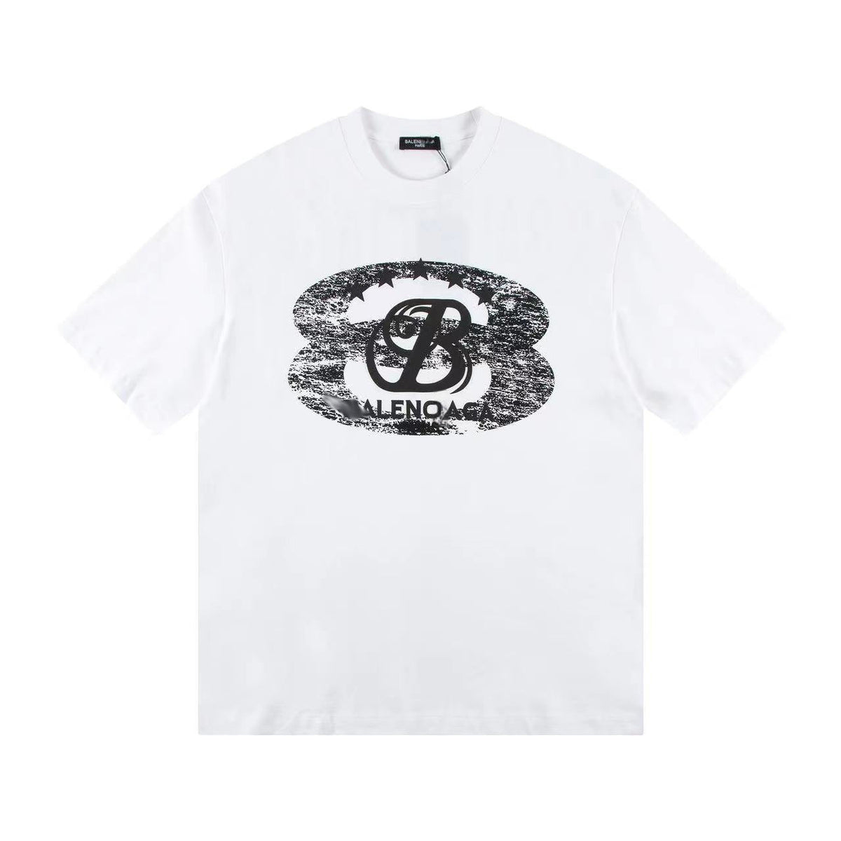 Balenciaga Vintage Star Emblem T-Shirt in Black & White