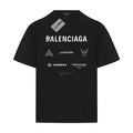 Balenciaga Multi-Logo Grid T-Shirt in Black
