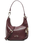 V3zip-fastening half-moon shoulder bag