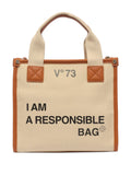V3logo-detail top-handle tote bag