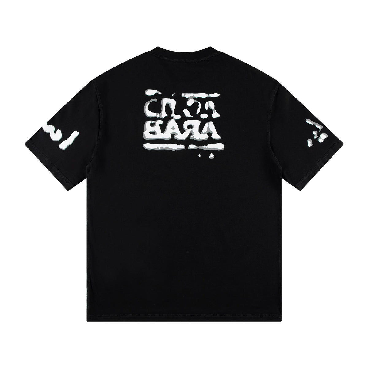 Balenciaga Acid Arab Brush Lettering T-Shirt in Black & White