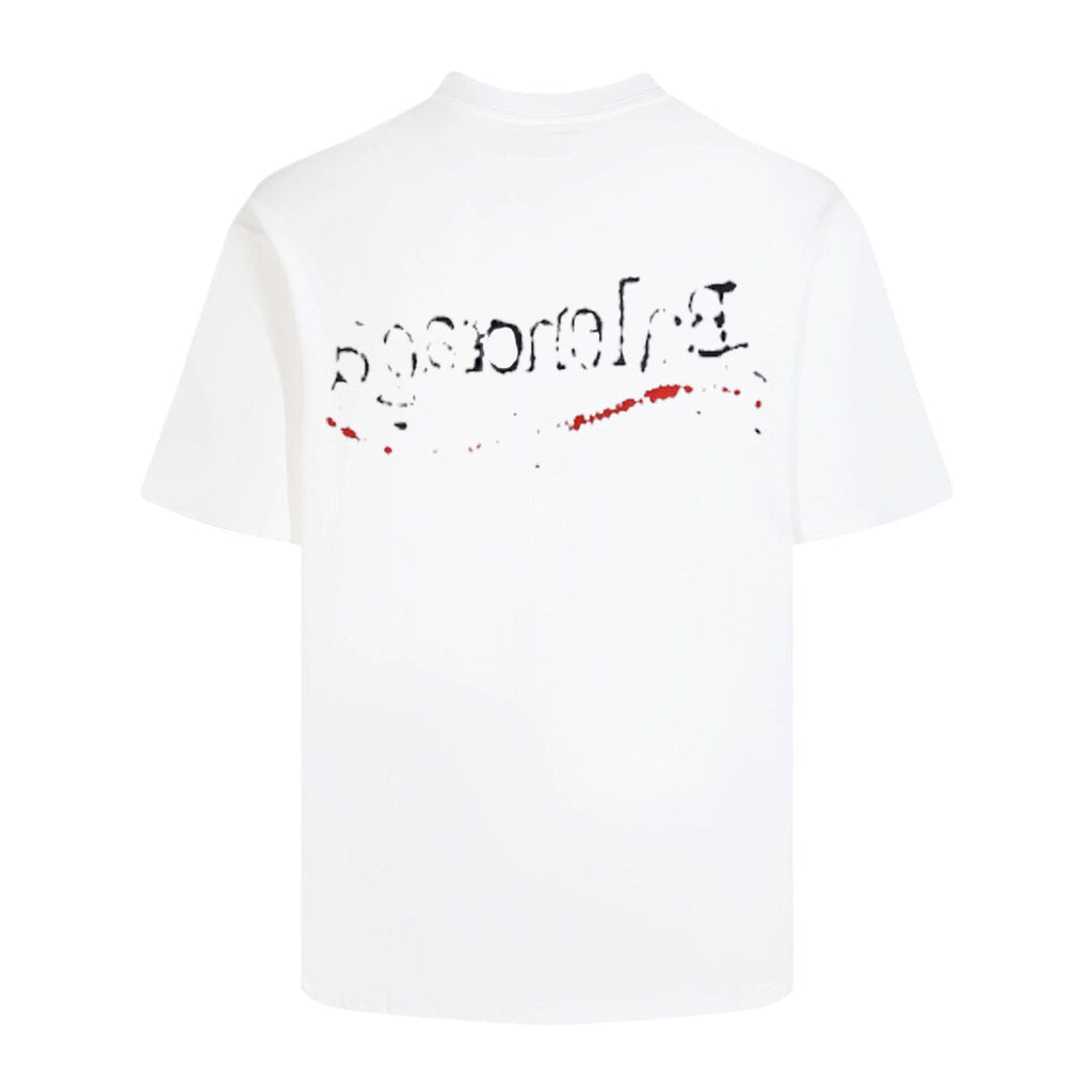 Balenciaga Handwritten Wave Logo T-Shirt in Black & White