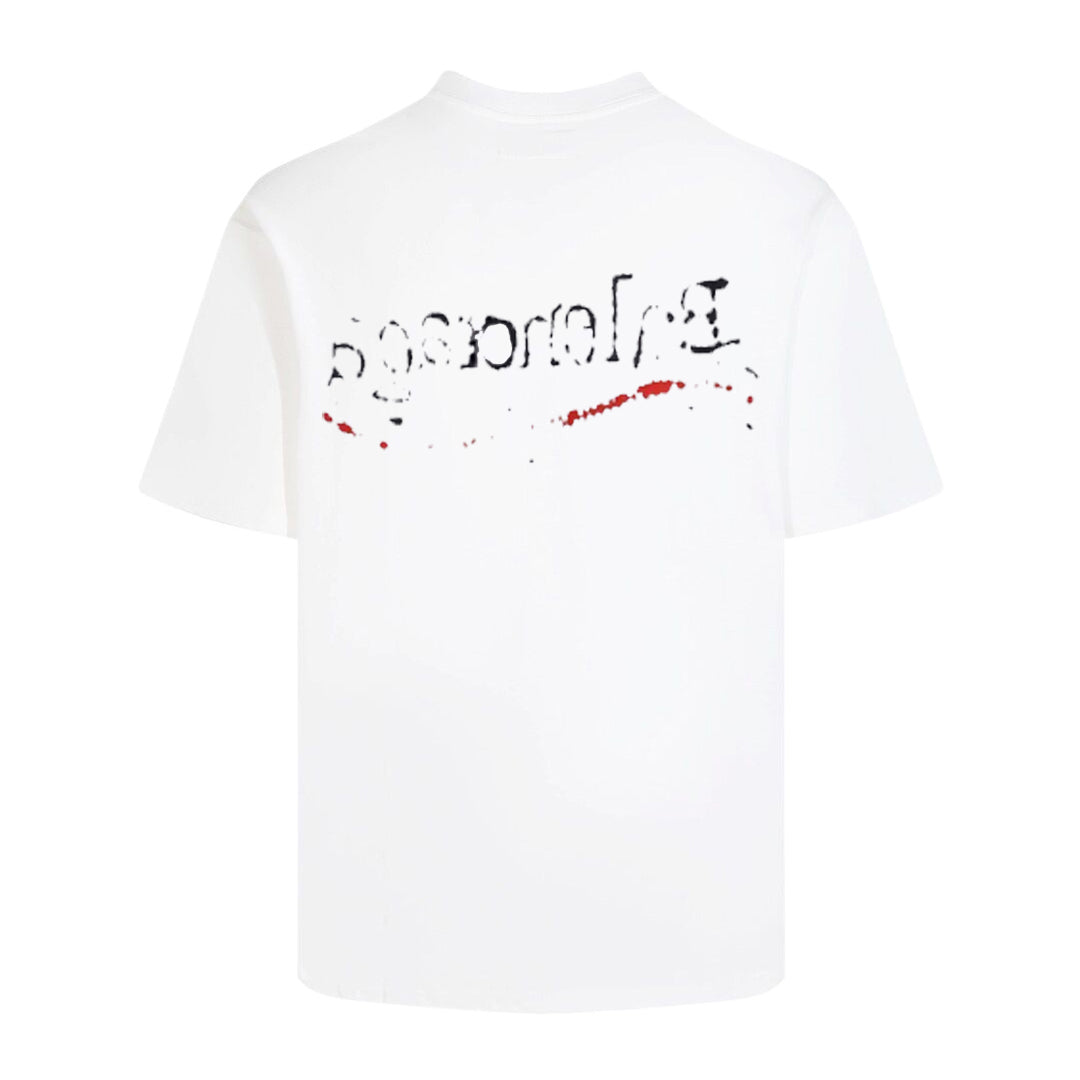 Balenciaga Handwritten Wave Logo T-Shirt in Black & White