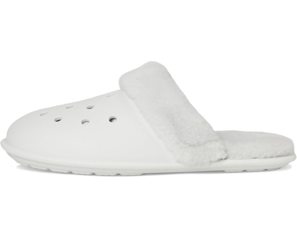 Unisex Crocs Classic Fuzz Scuff Slippers Moonlight