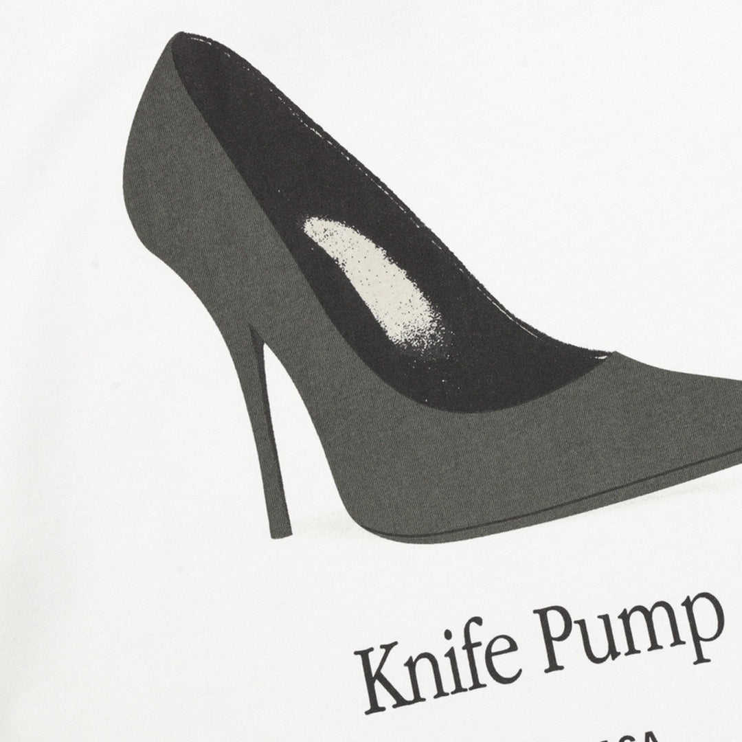 Balenciaga Knife Pump Graphic T-Shirt in Light Gray