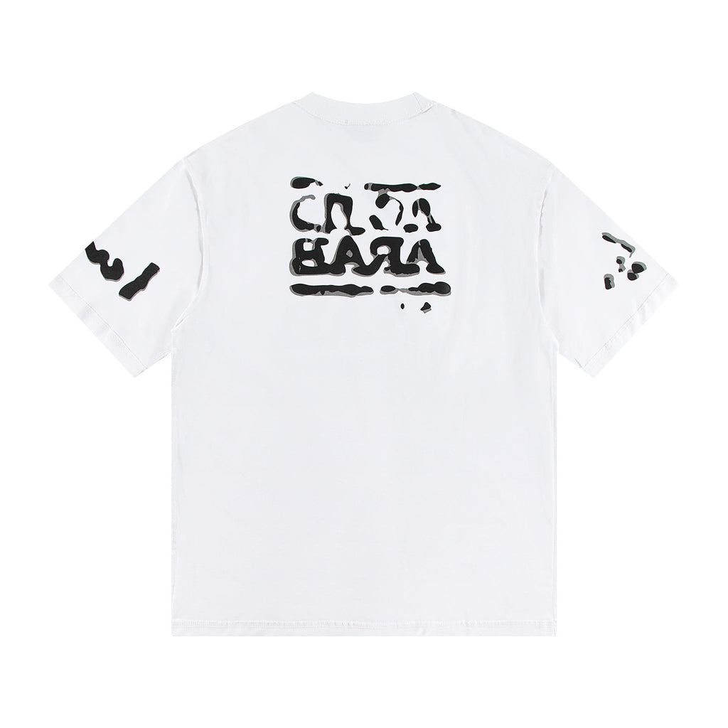 Balenciaga Acid Arab Brush Lettering T-Shirt in Black & White