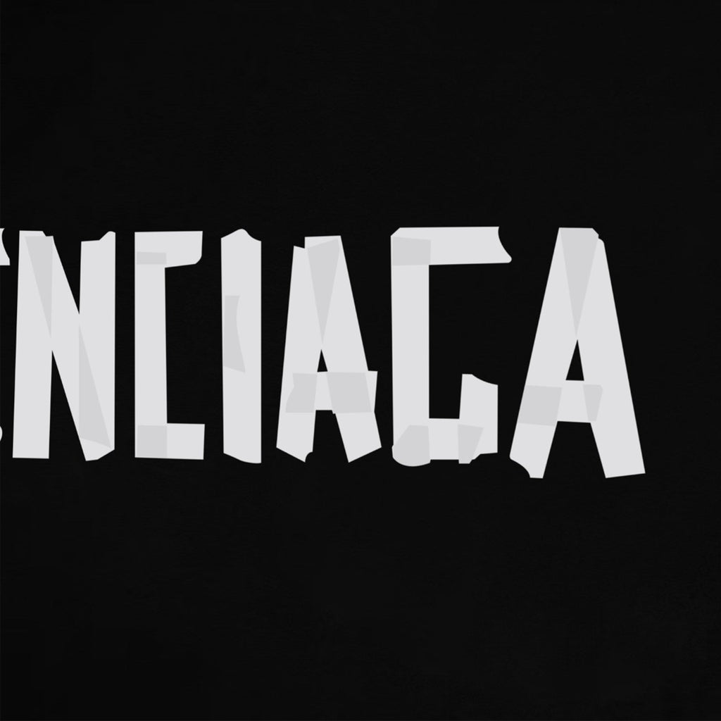 Balenciaga Brushstroke Logo T-Shirt in Black & White