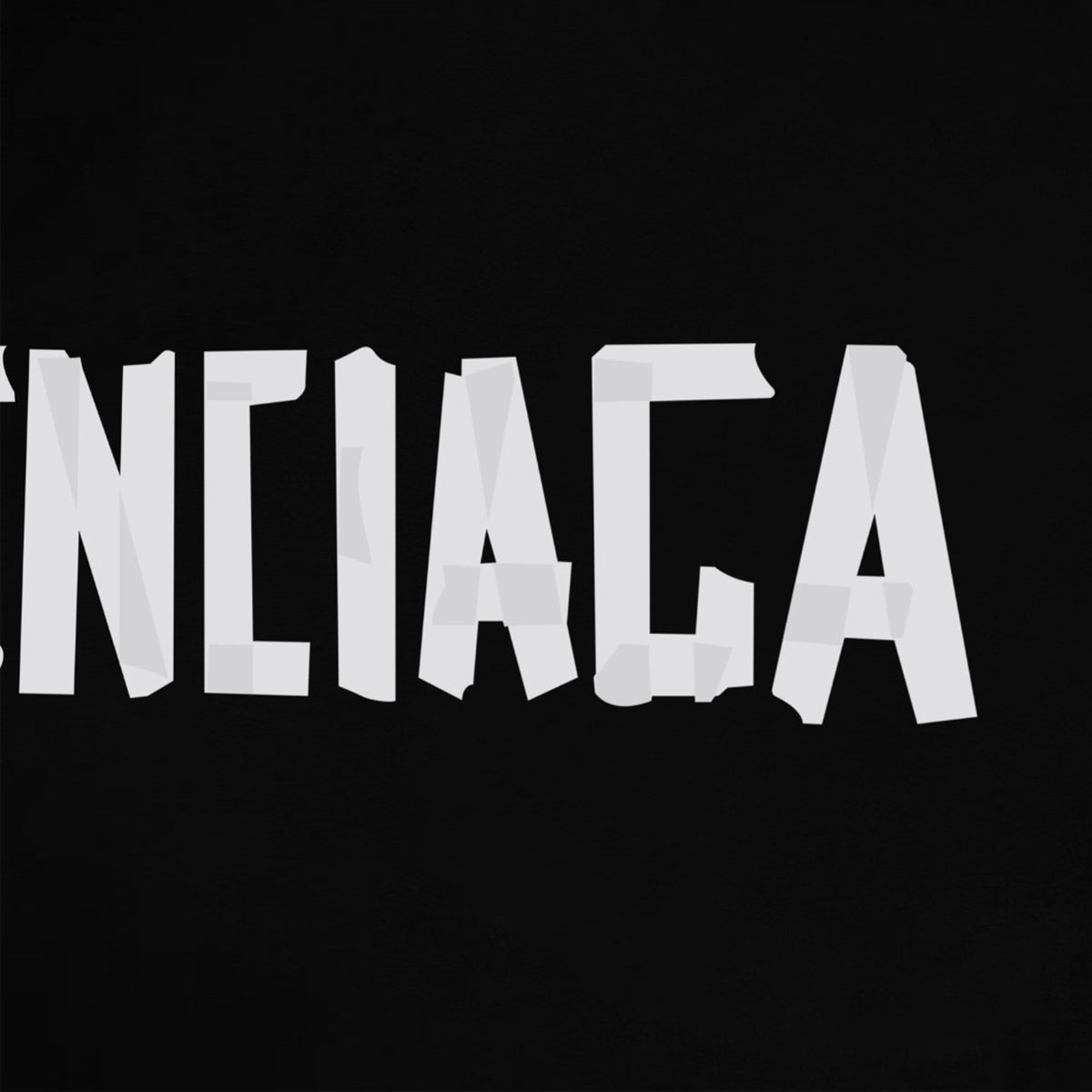 Balenciaga Brushstroke Logo T-Shirt in Black & White